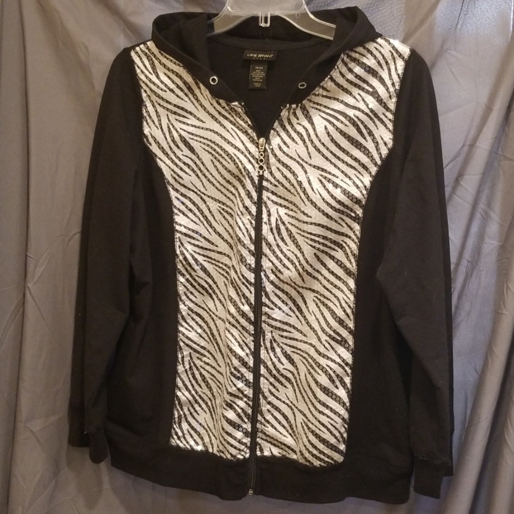 Lane Bryant Zebra Sequence Jacket